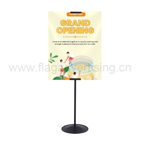 Portable Double-Sided Adjustable Tripod Display Stand with Customized Poster