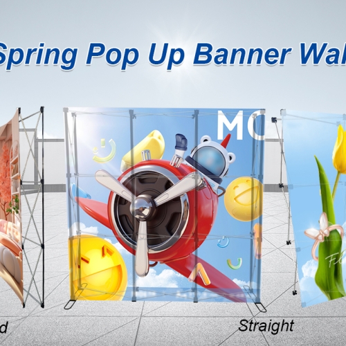 Round Aluminum Fabric Pop up Wall Exhibition Display