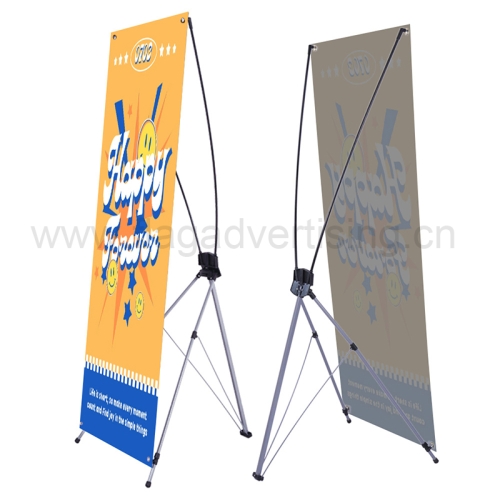 Advertising Portable X Stand Display Banner Korean Style X Banner Stand