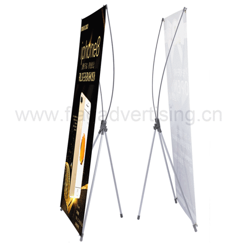 Custom Portable Trade Show Advertising Equipment Display Spring X Banner Stand