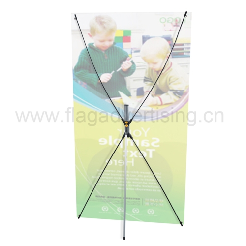 Custom Portable Trade Show Advertising Equipment Display USA Style X Banner Stand