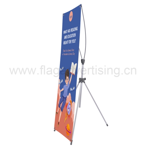 Custom Portable Trade Show Advertising Equipment Display Aluminum Adjustable X Banner Stand