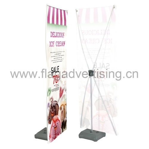 Custom Portable Trade Show Advertising Equipment Display  Indoor Water Base X Banner Stand