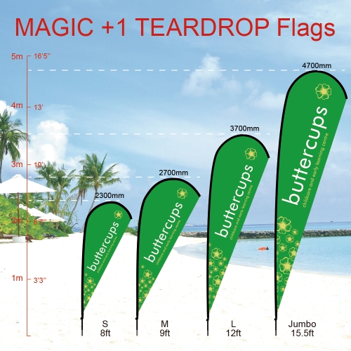 Magic +1 Teardrop Flag