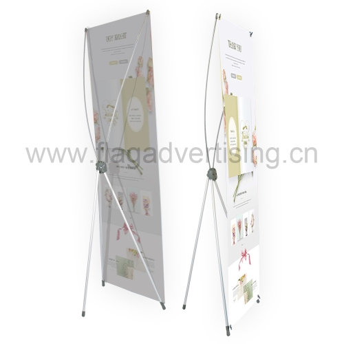 Custom Portable Trade Show Advertising Equipment Display Aluminum Tube Gear X Banne Stand